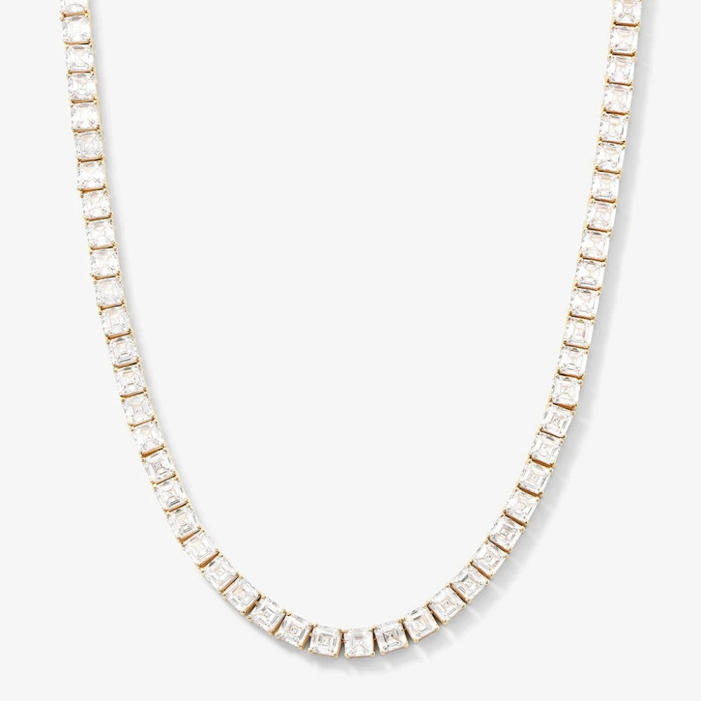 Melinda Maria The Queen's Tennis Necklace - Gold 18" | Diamondettes New ✨FIRM